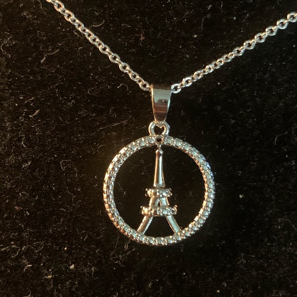 Jewelry - Genuine Diamond Eiffel Tower Pendant Charm